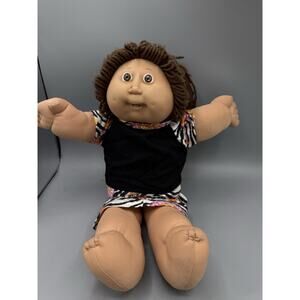 Cabbage Patch Kids Doll Xavier Roberts Signed Brown Hair Vintage 16” Read